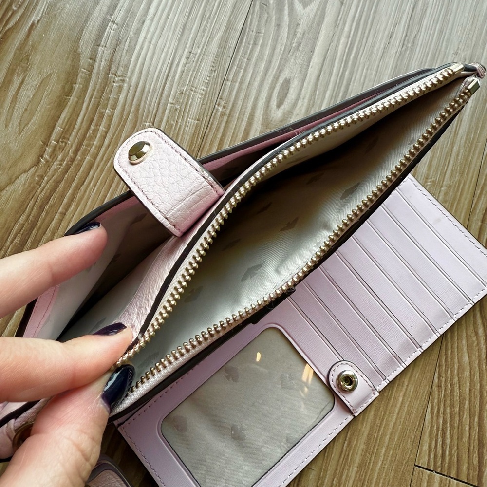 Kate Spade Blush Pink Leather Wristlet - Picture 7 of 9